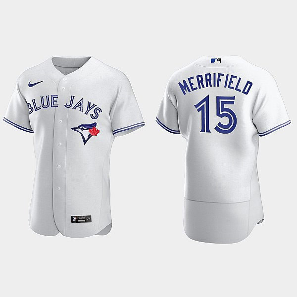 Mens Toronto Blue Jays #15 Whit Merrifield Nike Home White FlexBase Player Jersey